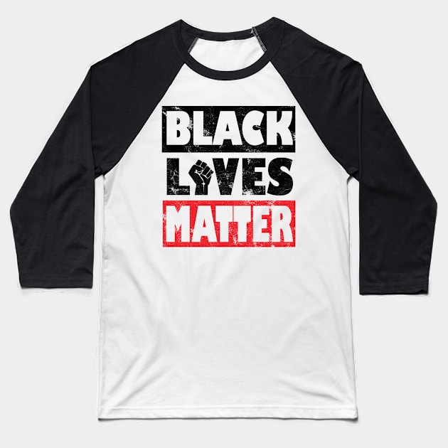 Black Lives Matter black power Baseball T-Shirt by Gaming champion